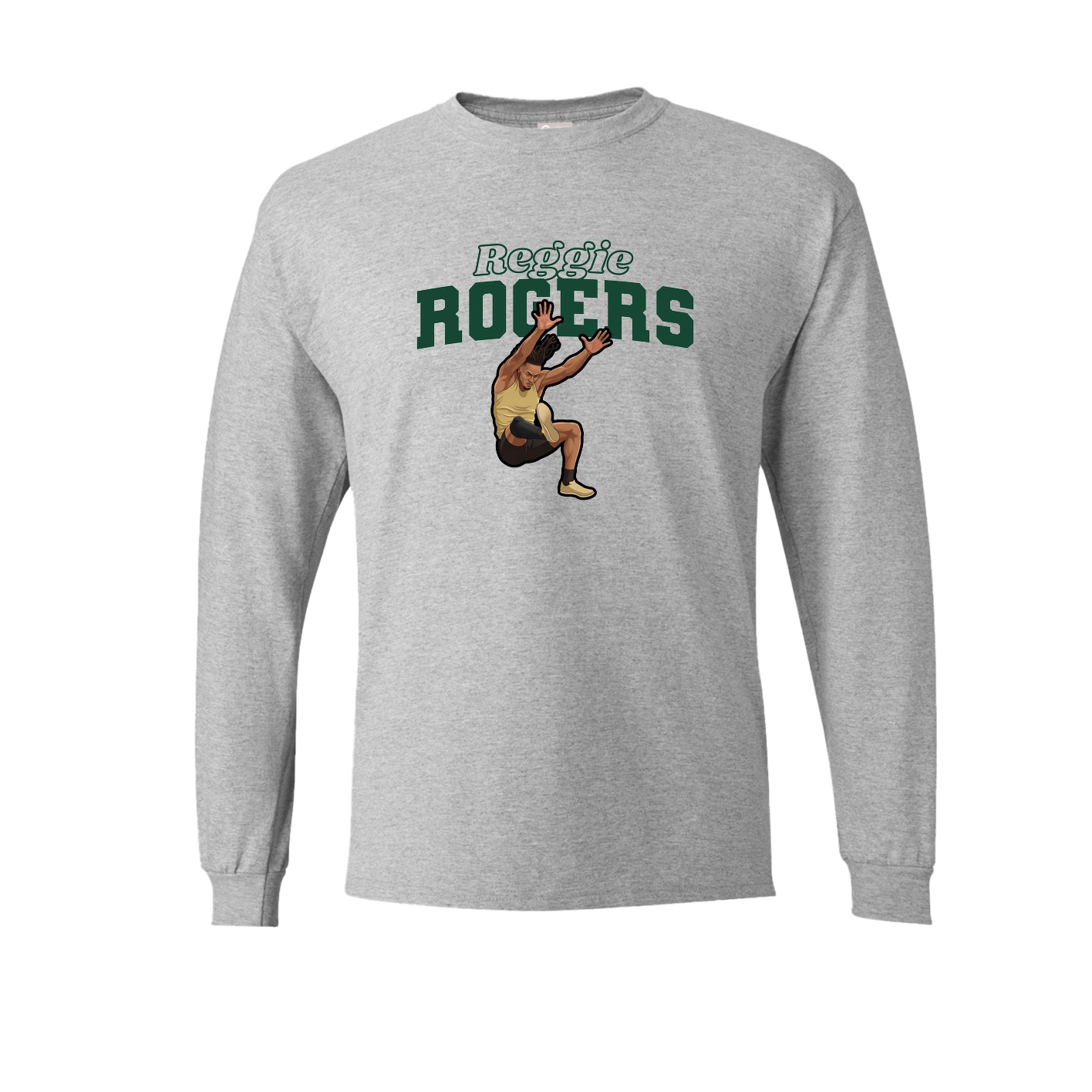Long Sleeve Tee — Name Arch in Grey
