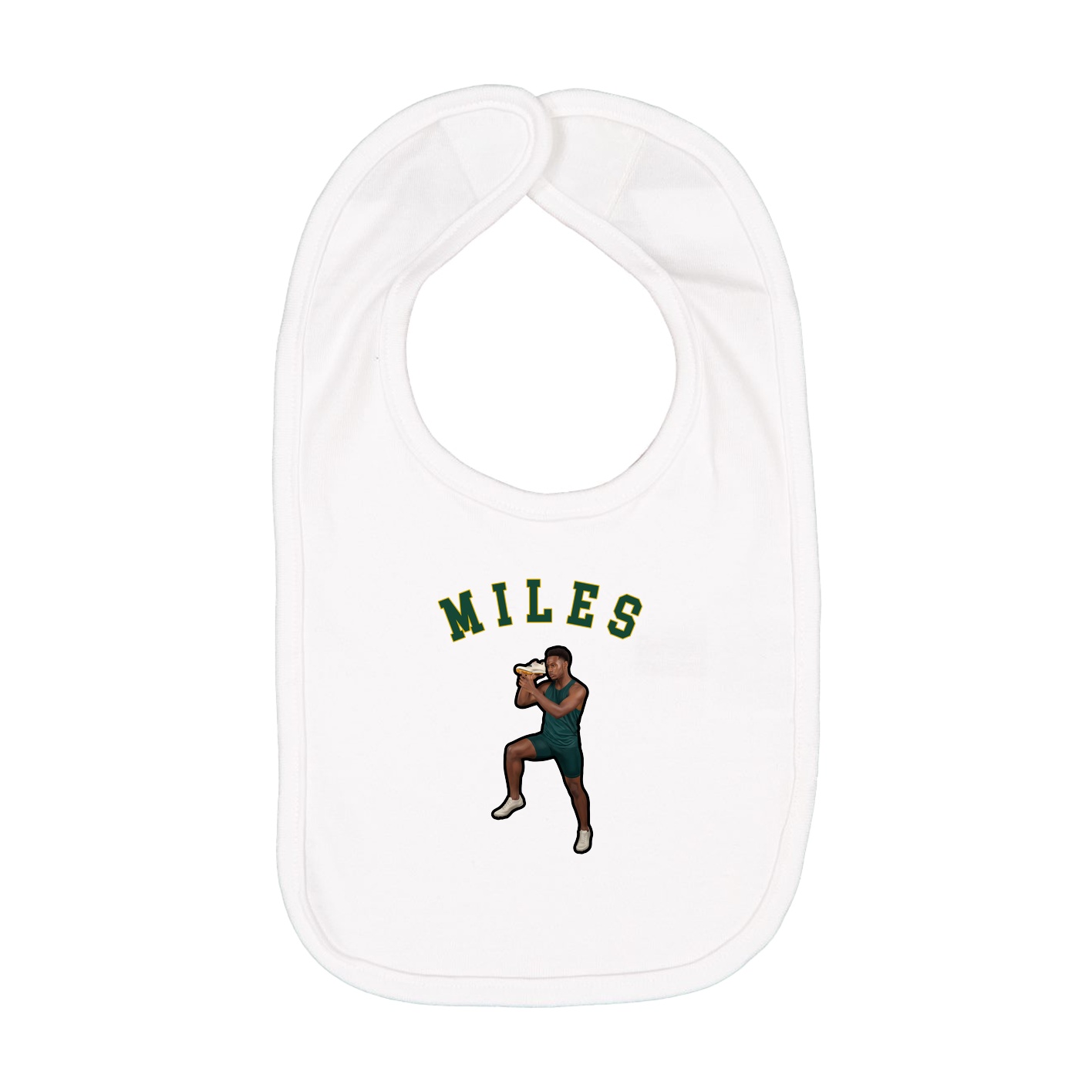 Infant Bib — Shirsey Arch in White