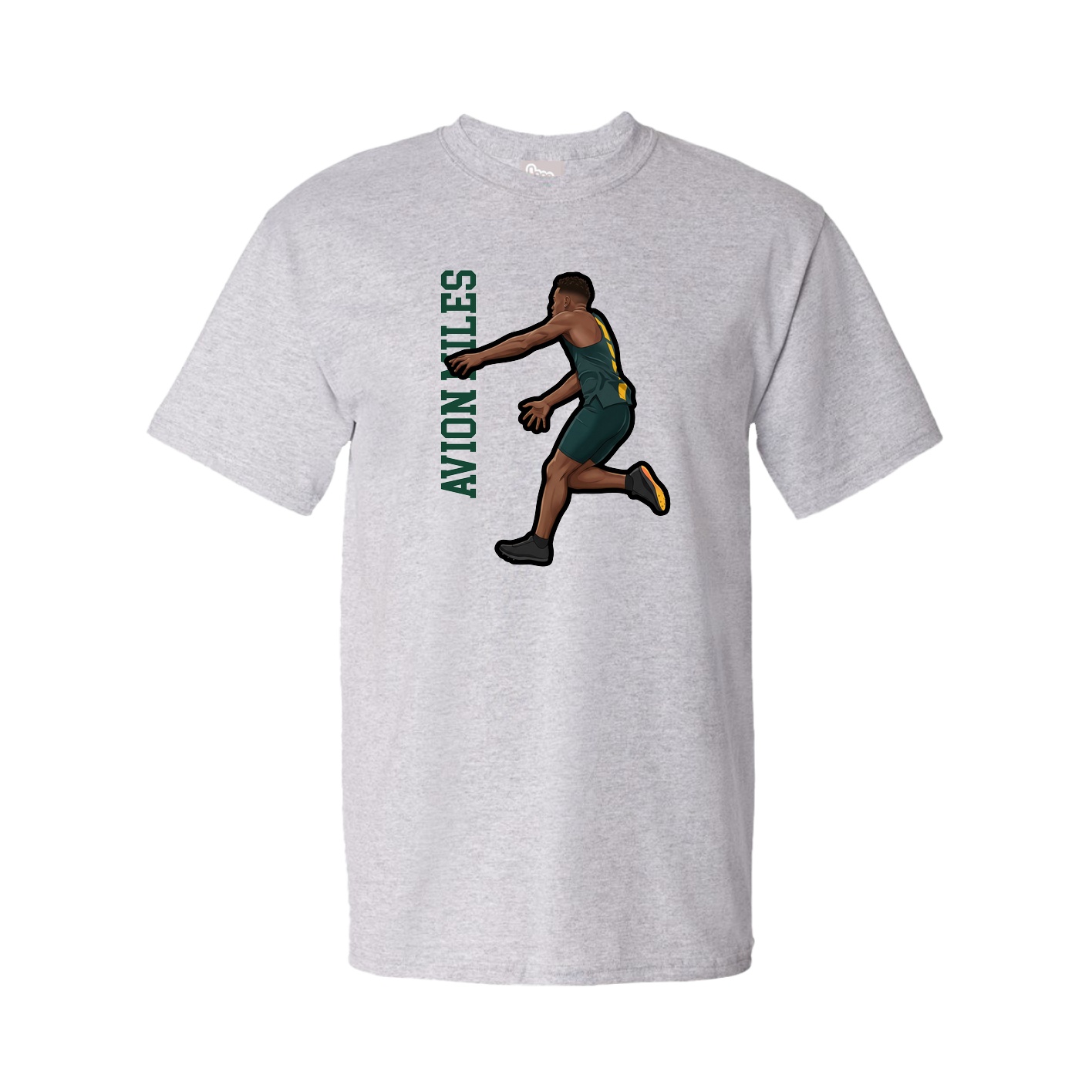 Tee — Name Vertical in Grey