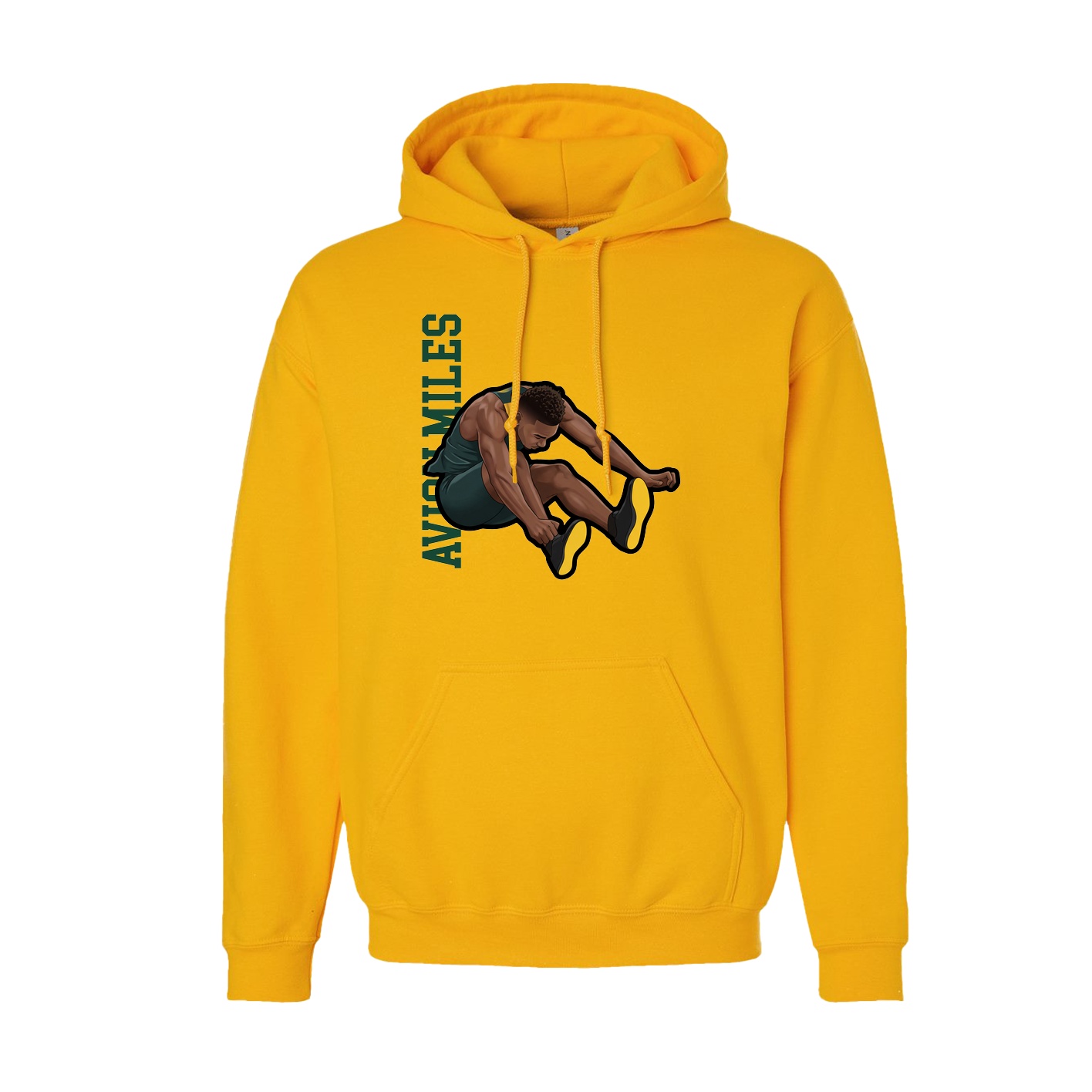 Hoodie — Name Vertical in Gold