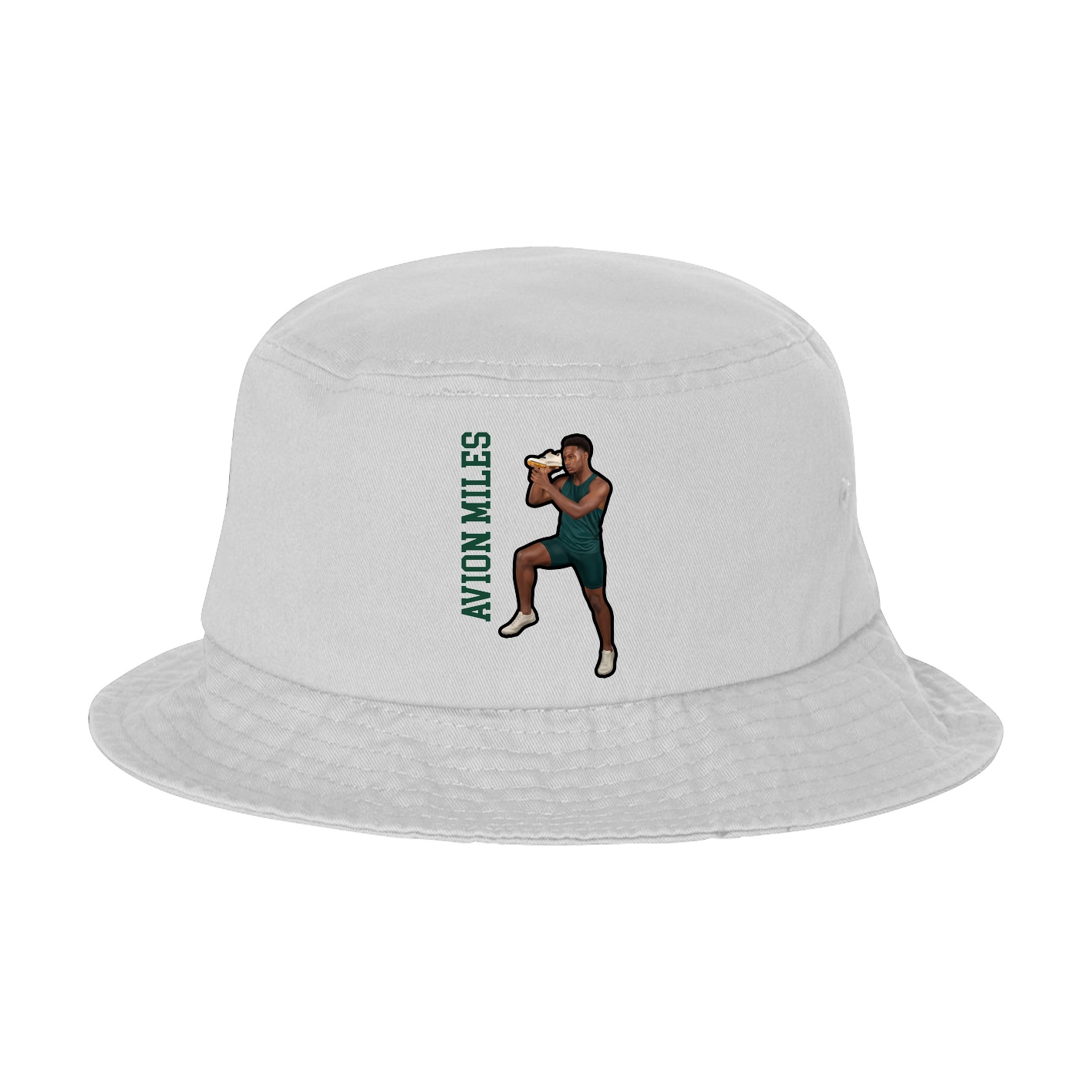 Bucket Cap — Name Vertical in White