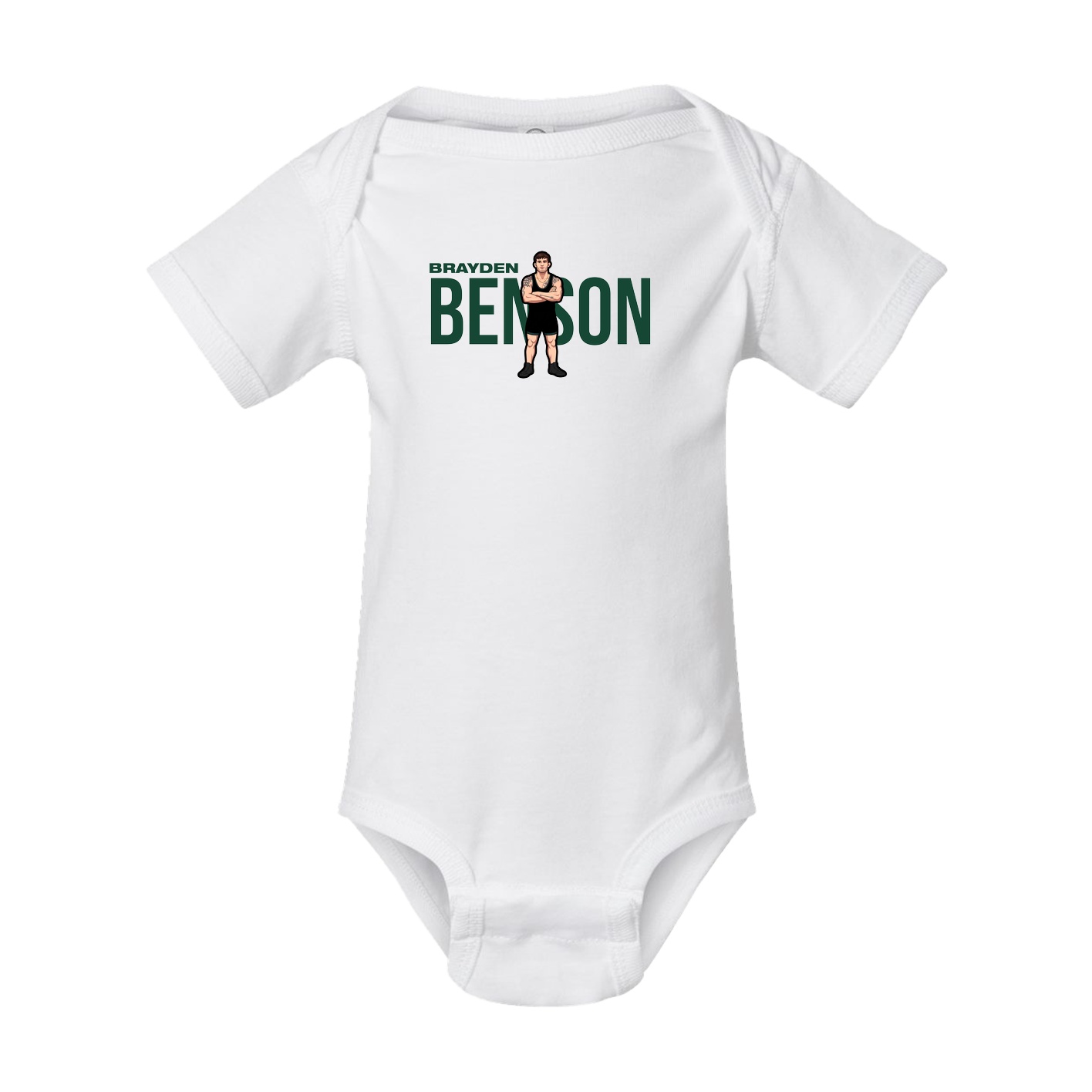 Baby Onesie — Player Name in White