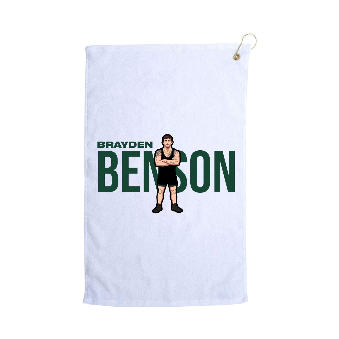 Golf Towel — Player Name in White