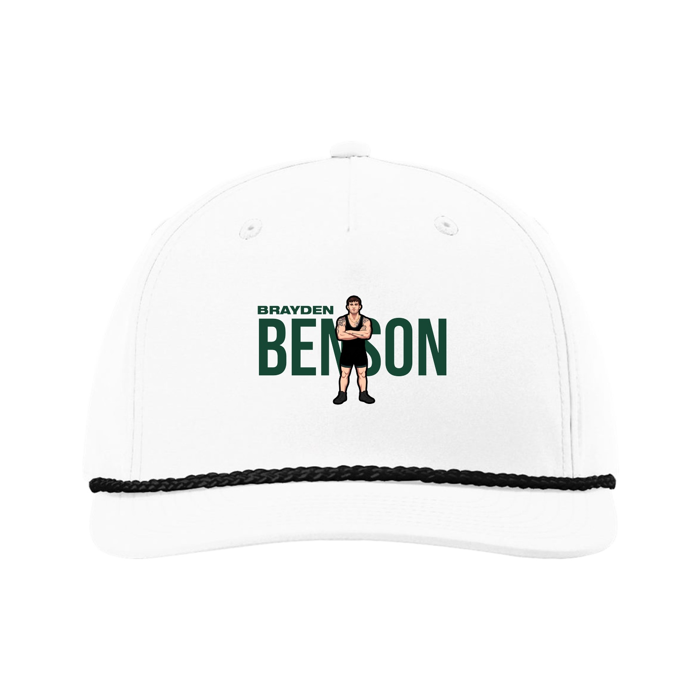 Five-Panel Classic Rope Cap — Player Name in White