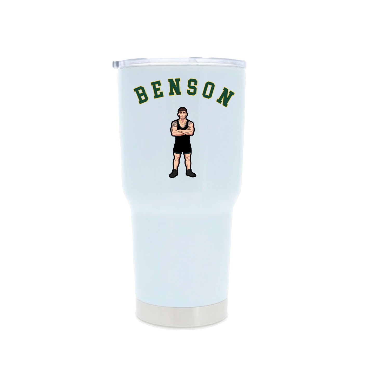 30oz Stainless Steel Tumbler — Shirsey Arch in White