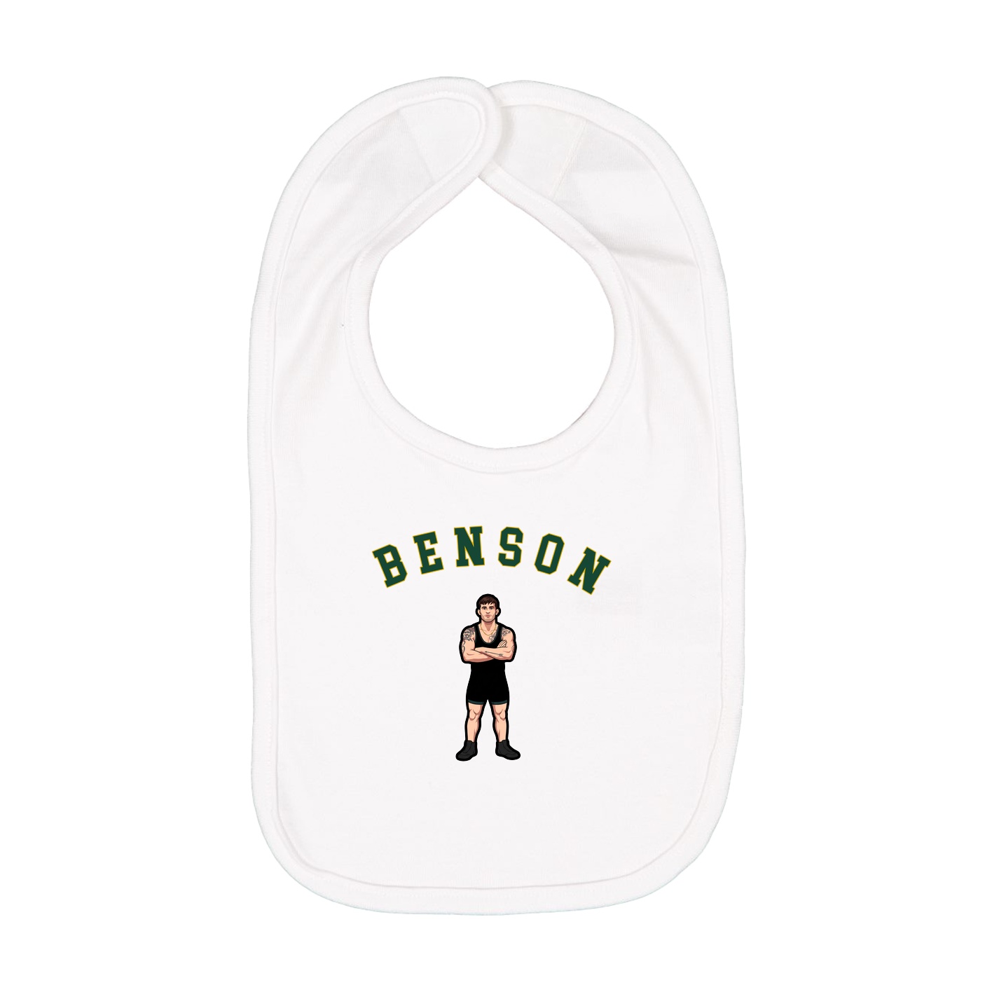 Infant Bib — Shirsey Arch in White
