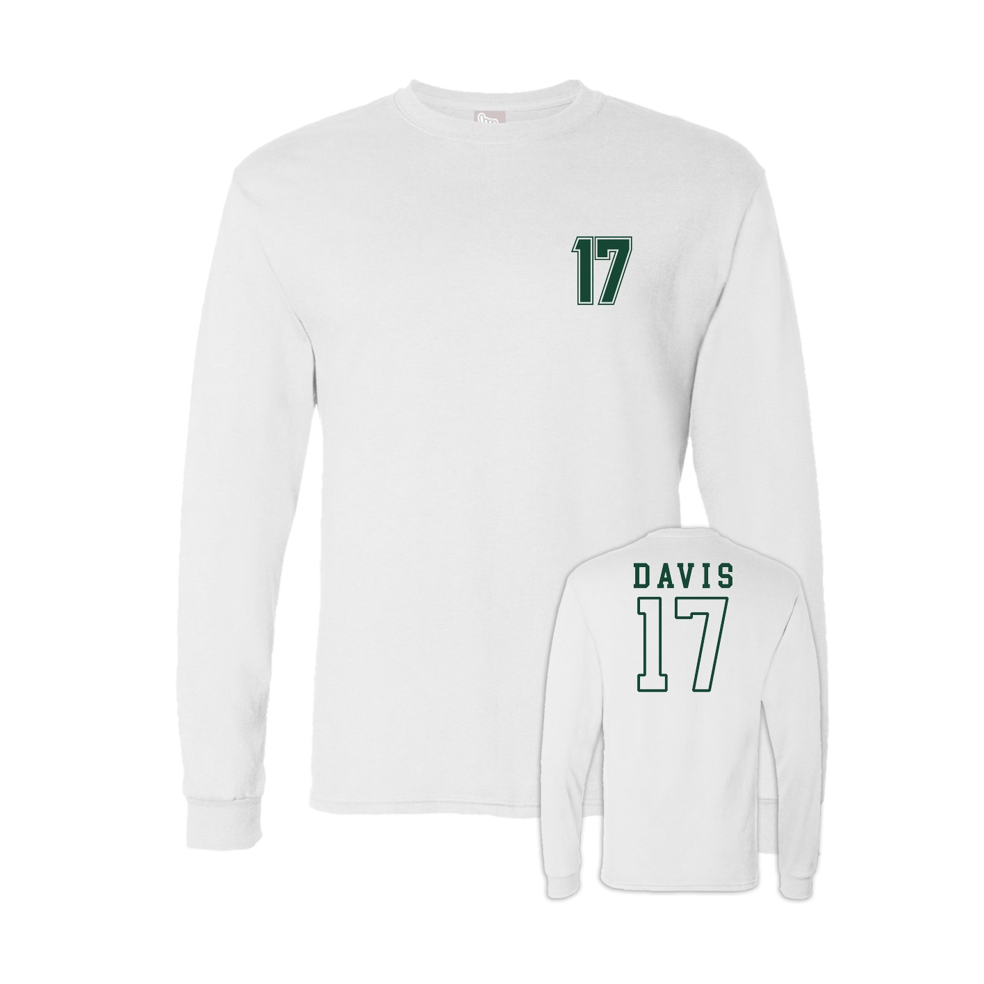 Long Sleeve Tee — Chest Back in White
