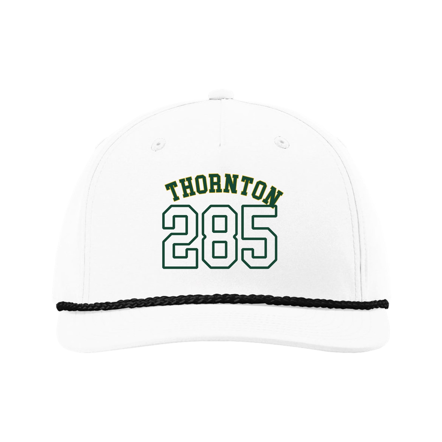Five-Panel Classic Rope Cap — Shirsey Arch in White