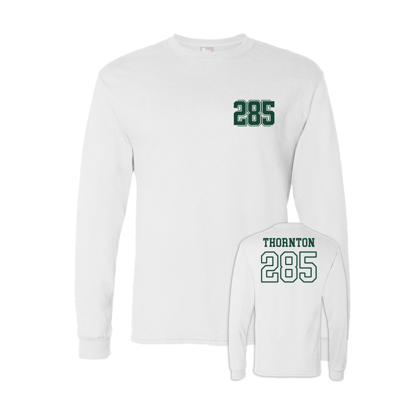Long Sleeve Tee — Chest Back in White