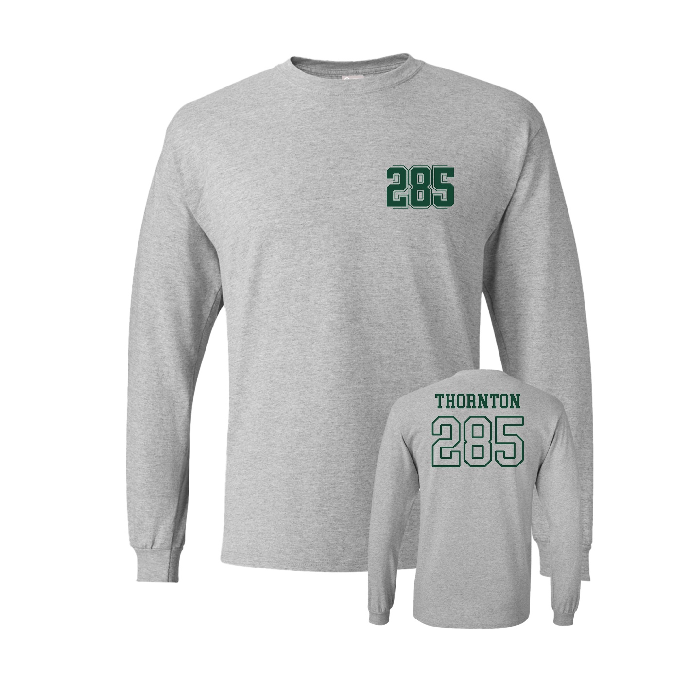 Long Sleeve Tee — Chest Back in Grey