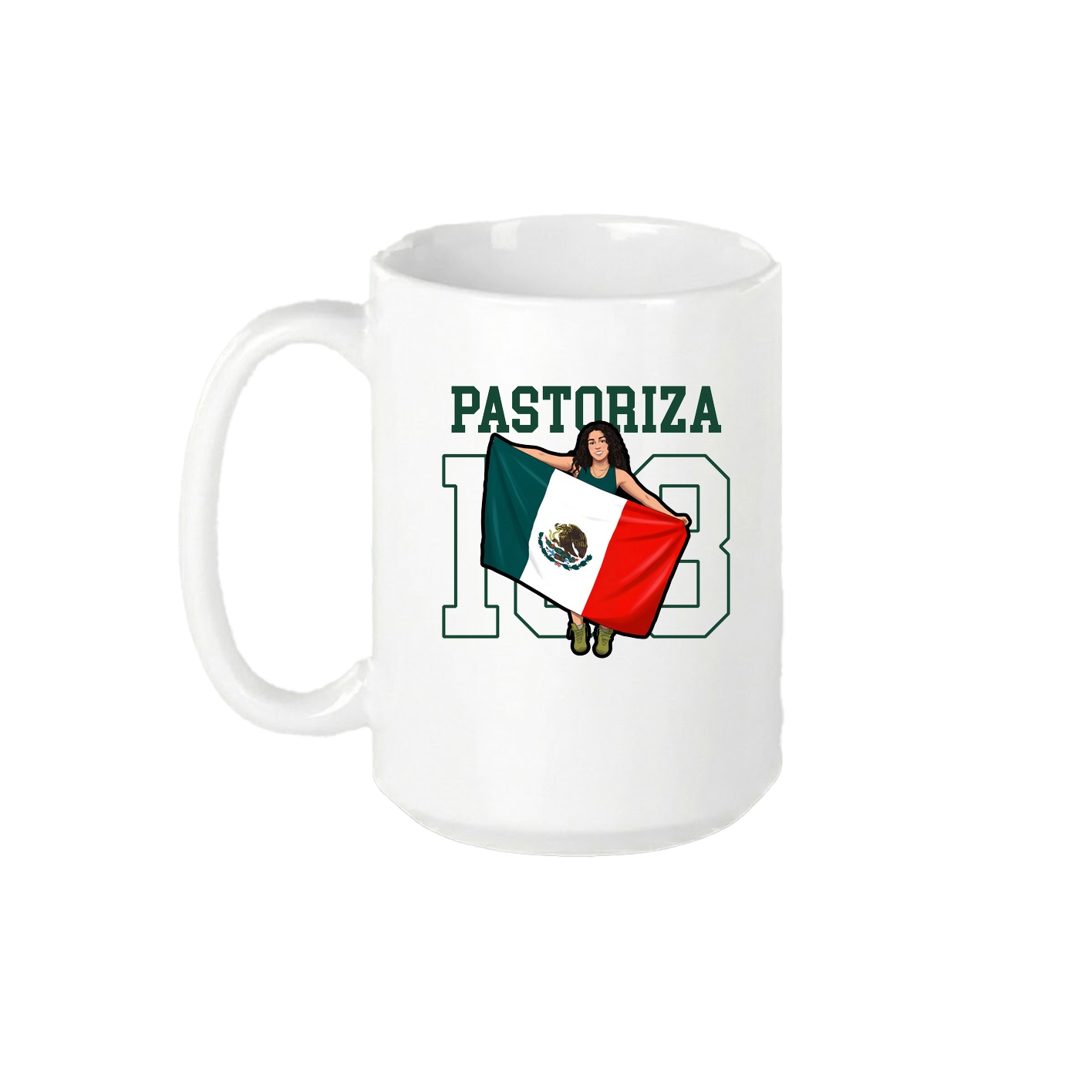 15oz Coffee Mug — Shirsey in White