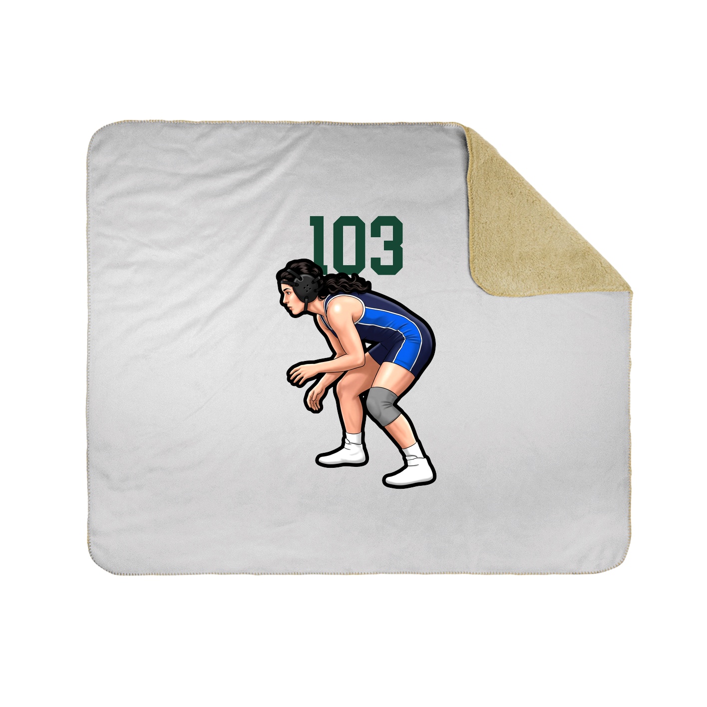 Throw Blanket — Number Top in White