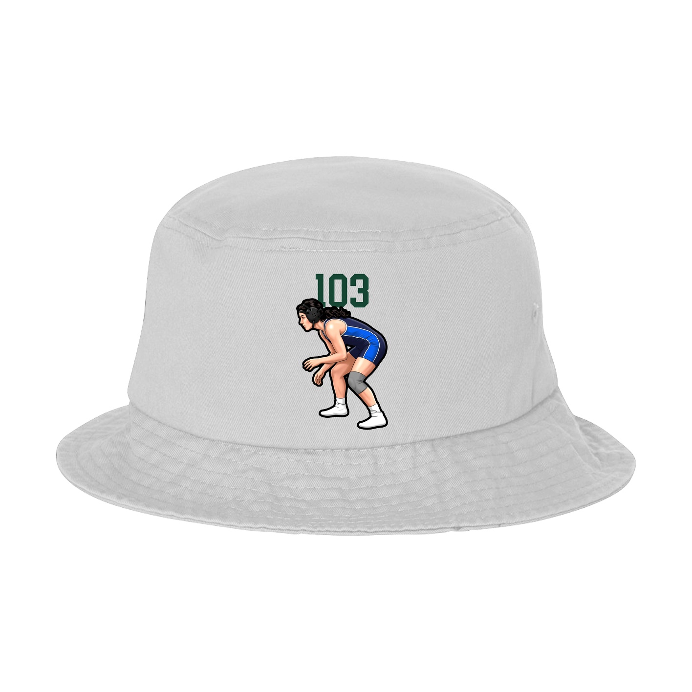 Bucket Cap — Number Top in White