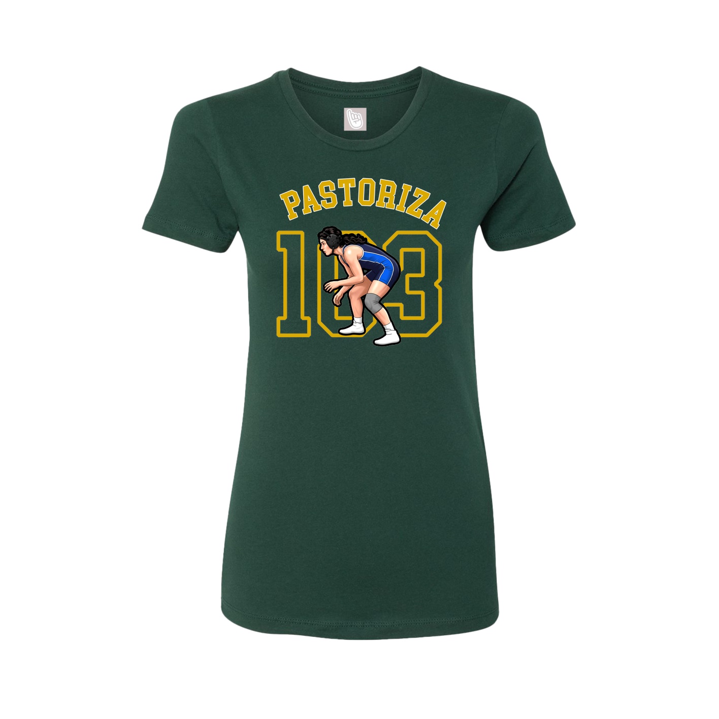 Fitted Women's Tee — Shirsey Arch in Green