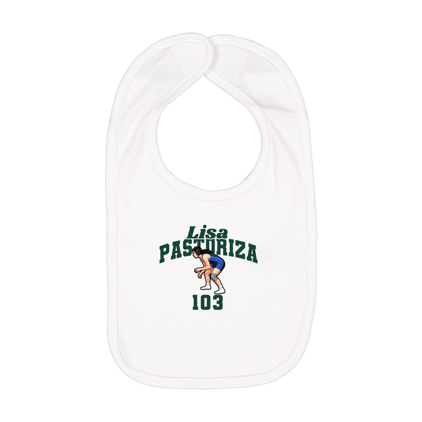 Infant Bib — Signature Arch in White