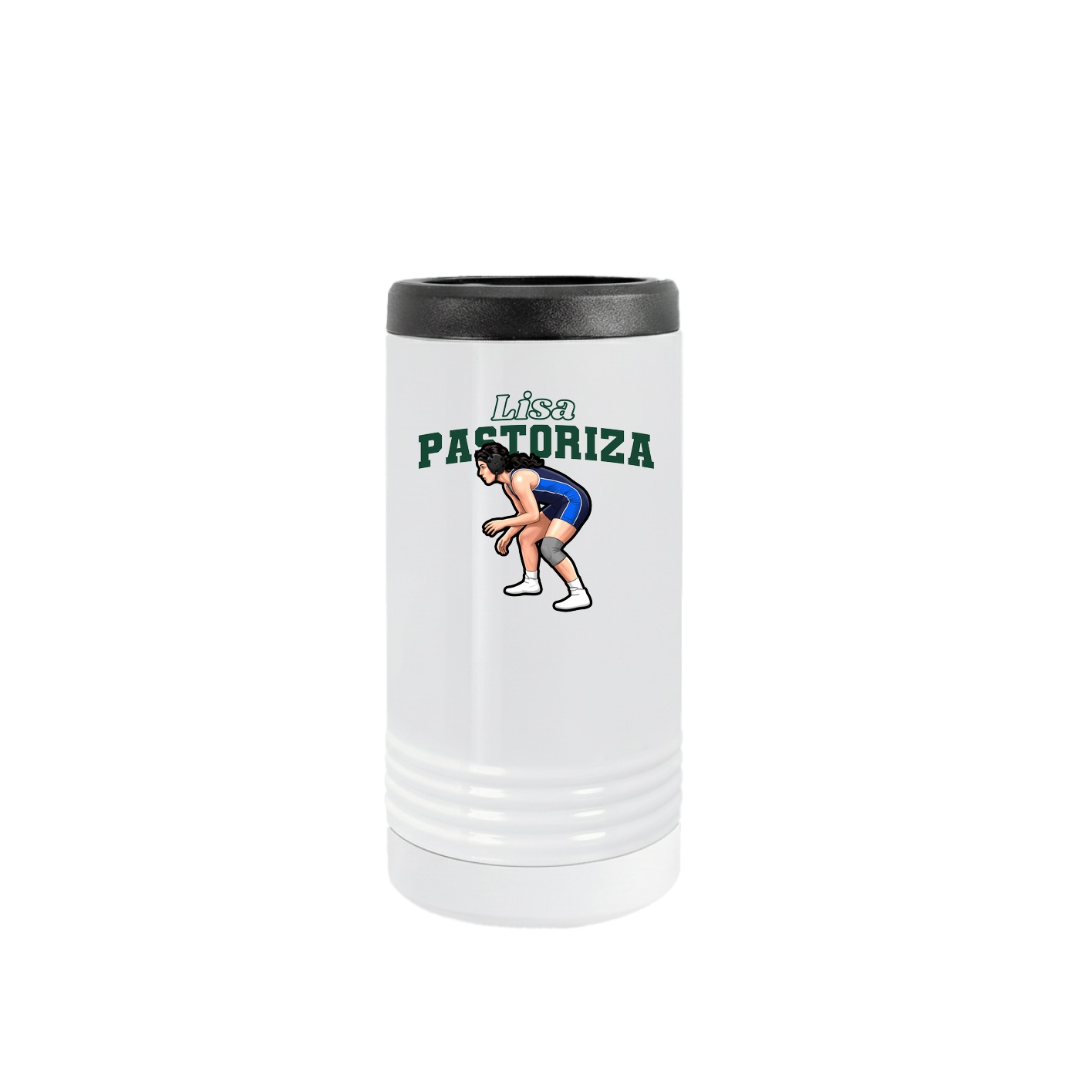 Slim Beverage Holder — Name Arch in White
