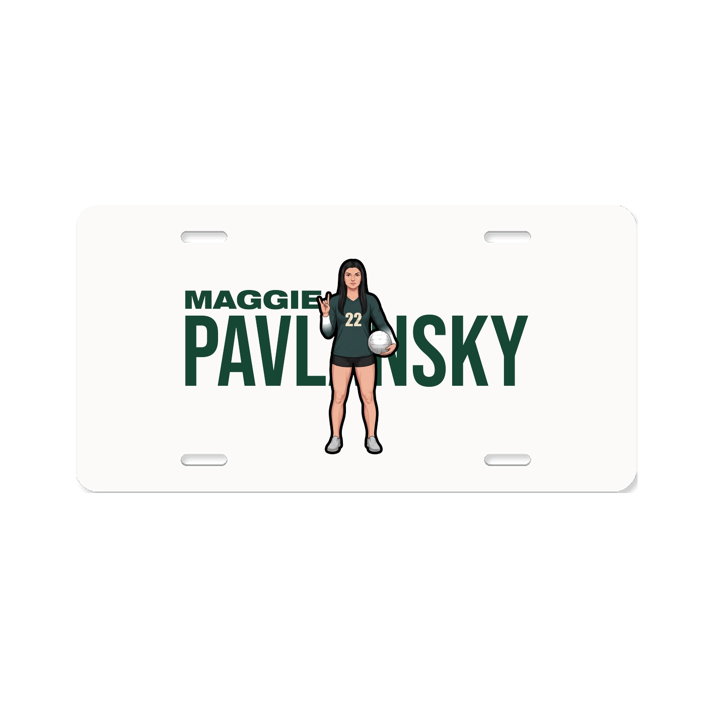 License Plate — Player Name in Classic