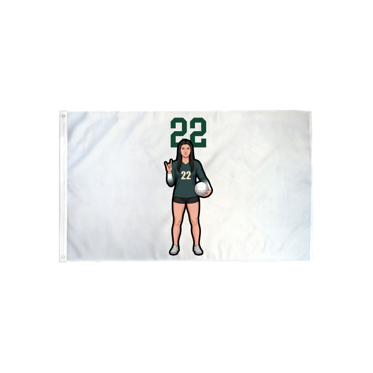 3x5 Flag — Number Top in Classic