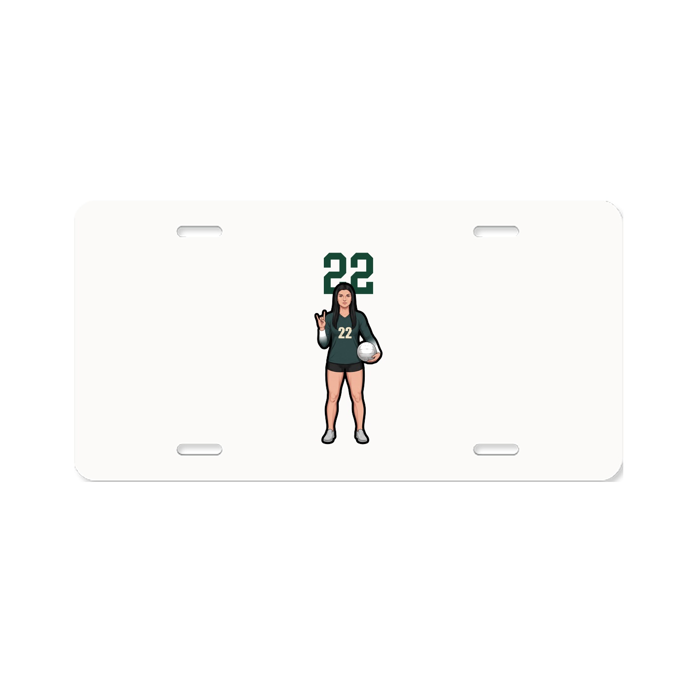 License Plate — Number Top in Classic