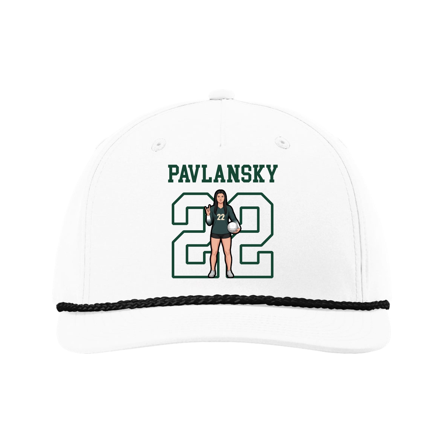Five-Panel Classic Rope Cap — Shirsey in White
