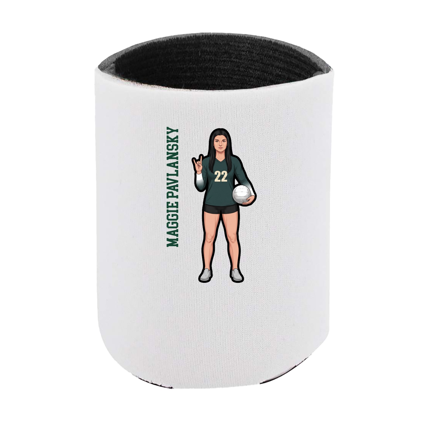 Can Holder — Name Vertical in White