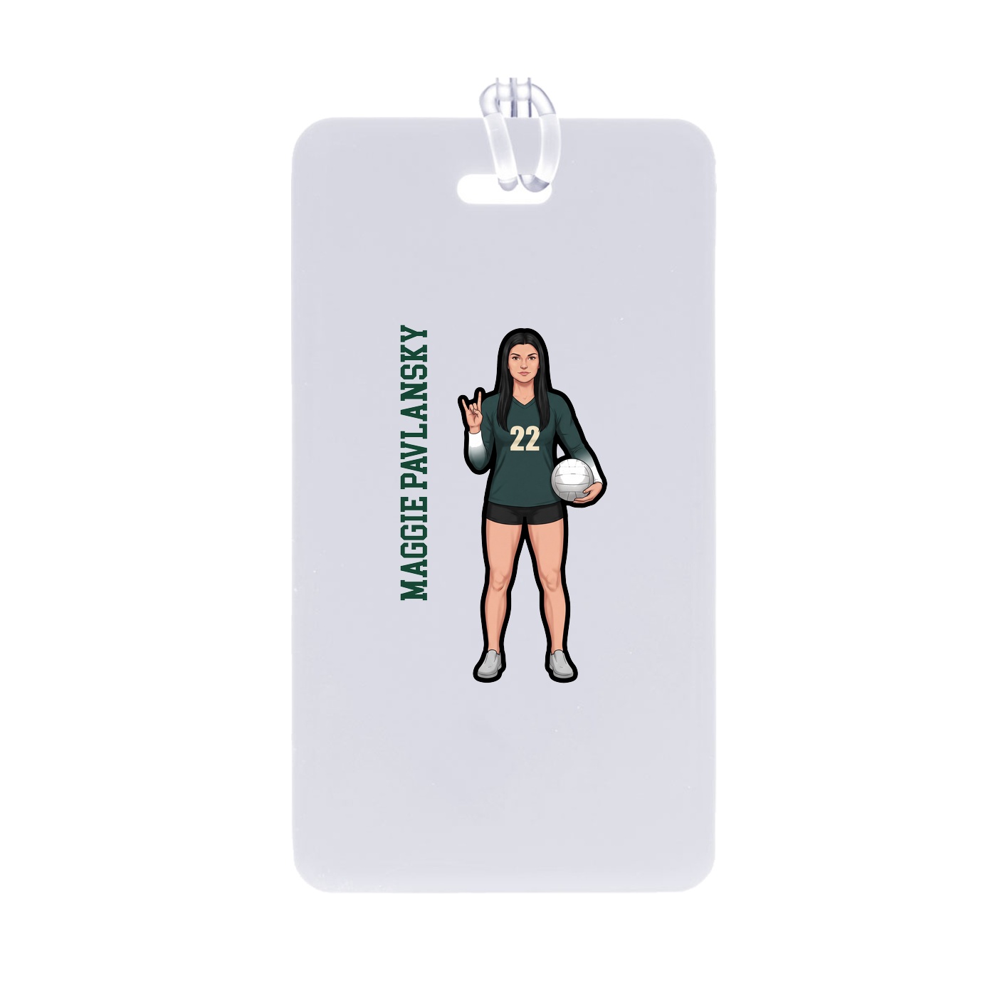 Bag Tag — Name Vertical in Classic