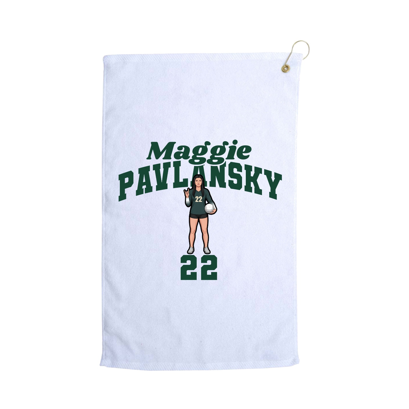 Golf Towel — Signature Arch in White