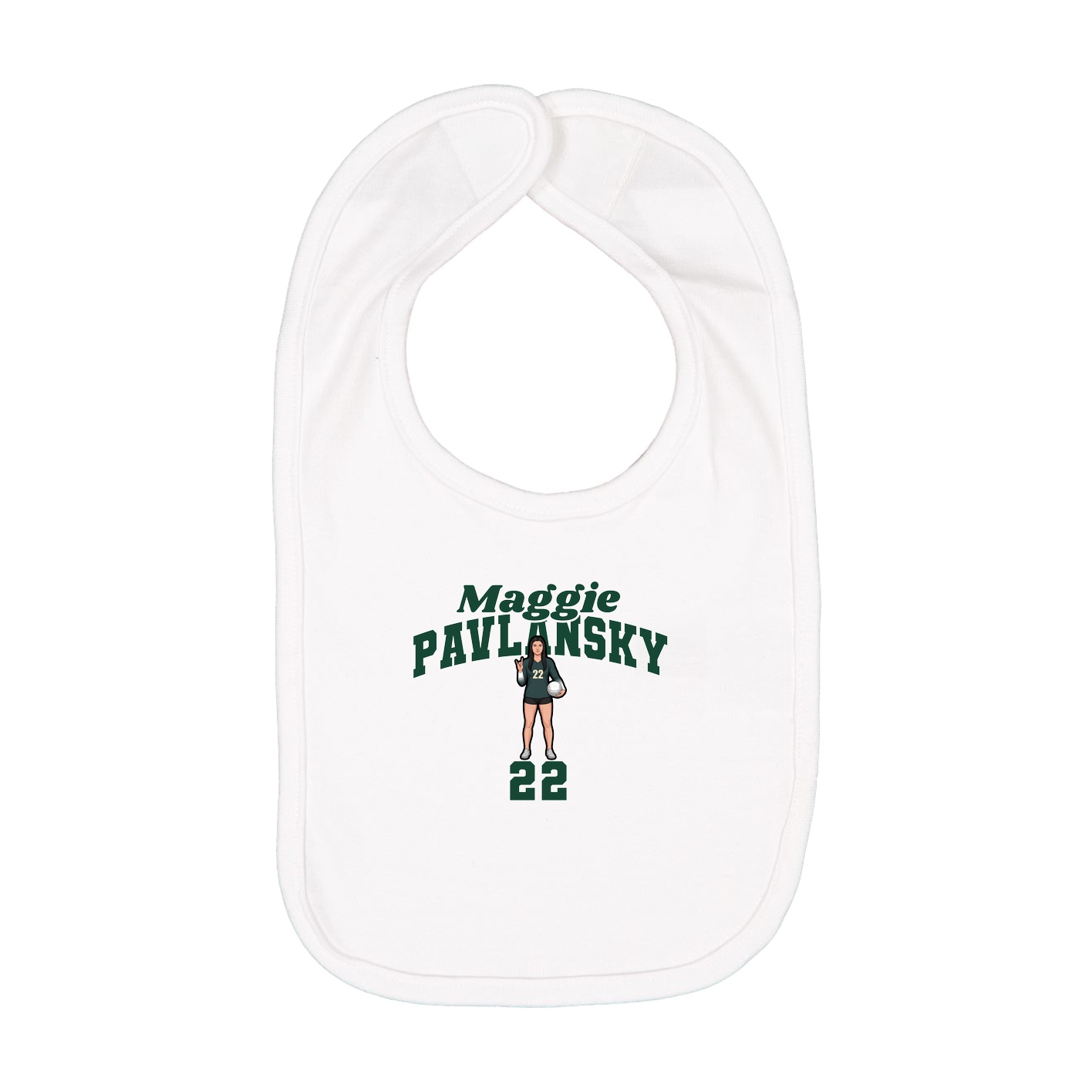 Infant Bib — Signature Arch in White
