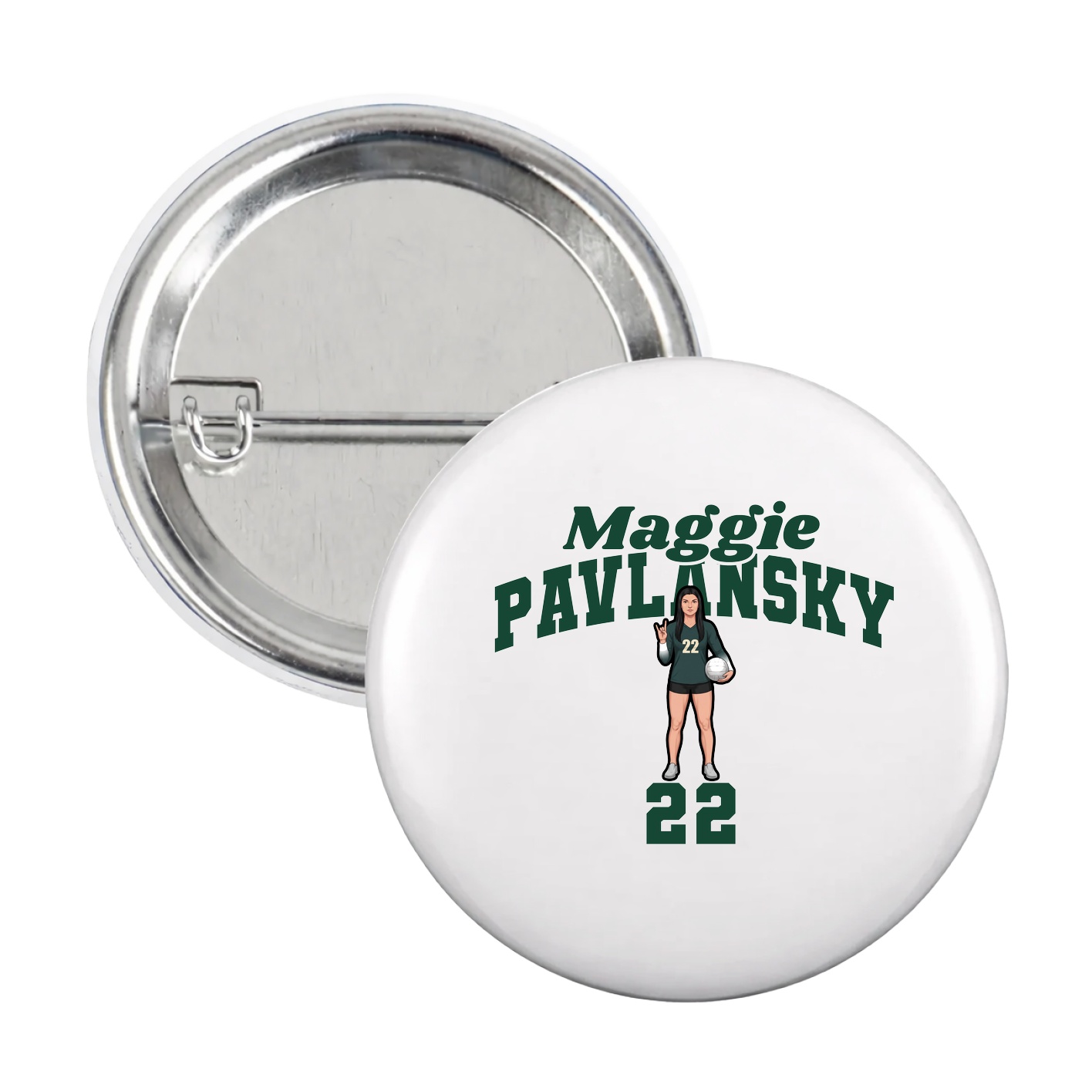 Game Day Button — Signature Arch in White
