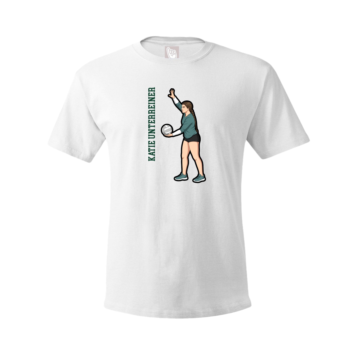Tee — Name Vertical in White