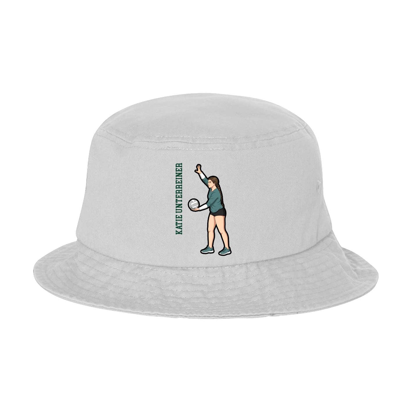 Bucket Cap — Name Vertical in White