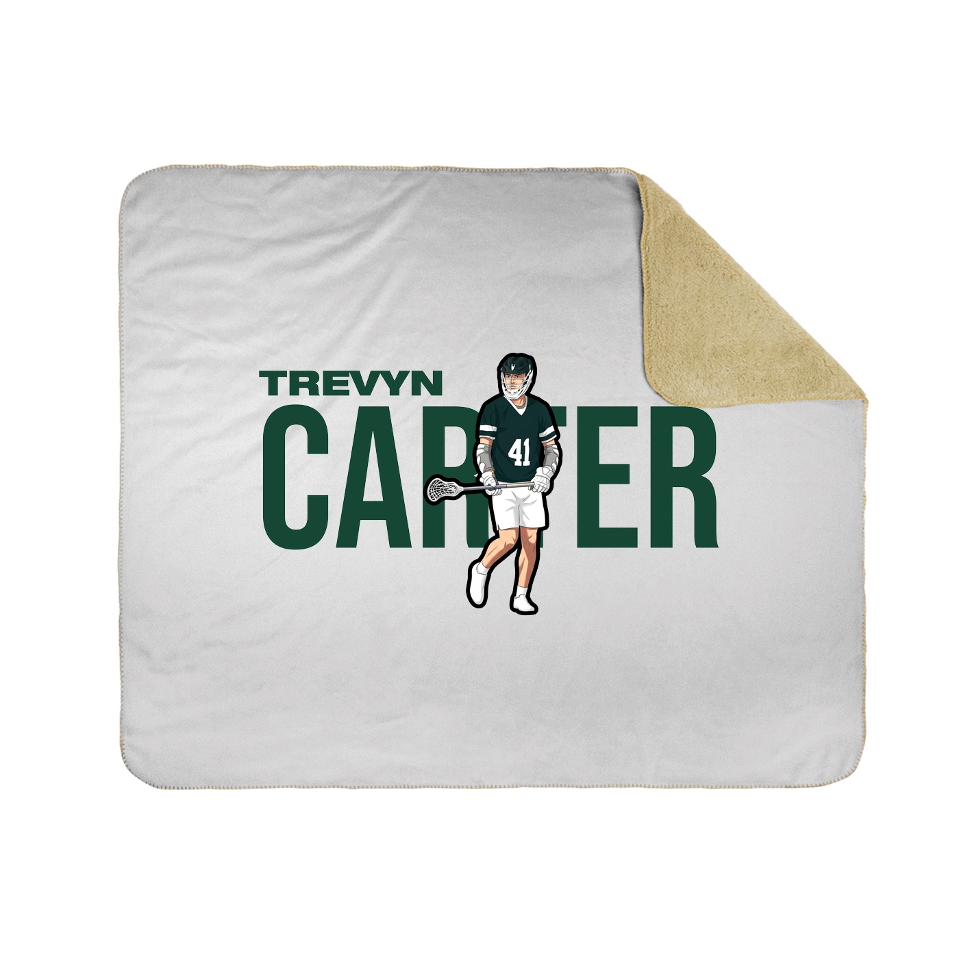 Throw Blanket — Player Name in White