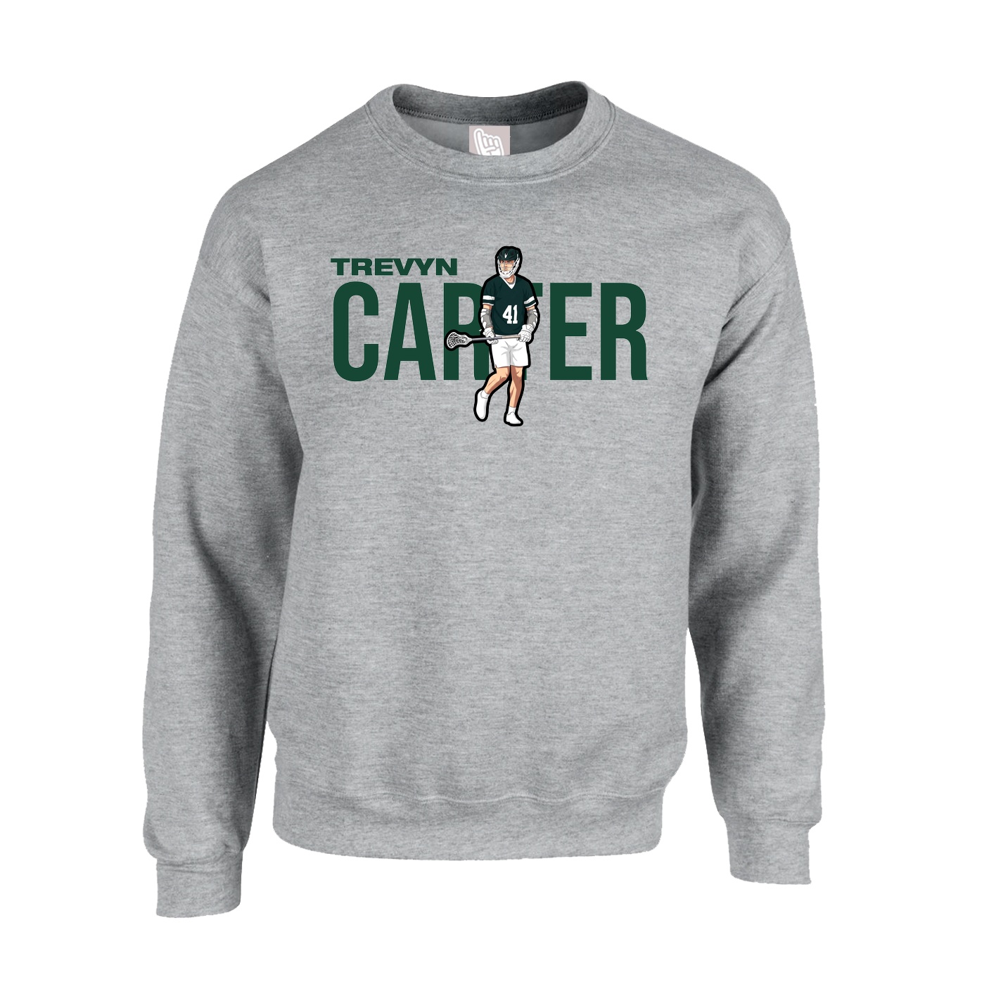 Fleece Crew — Player Name in Grey