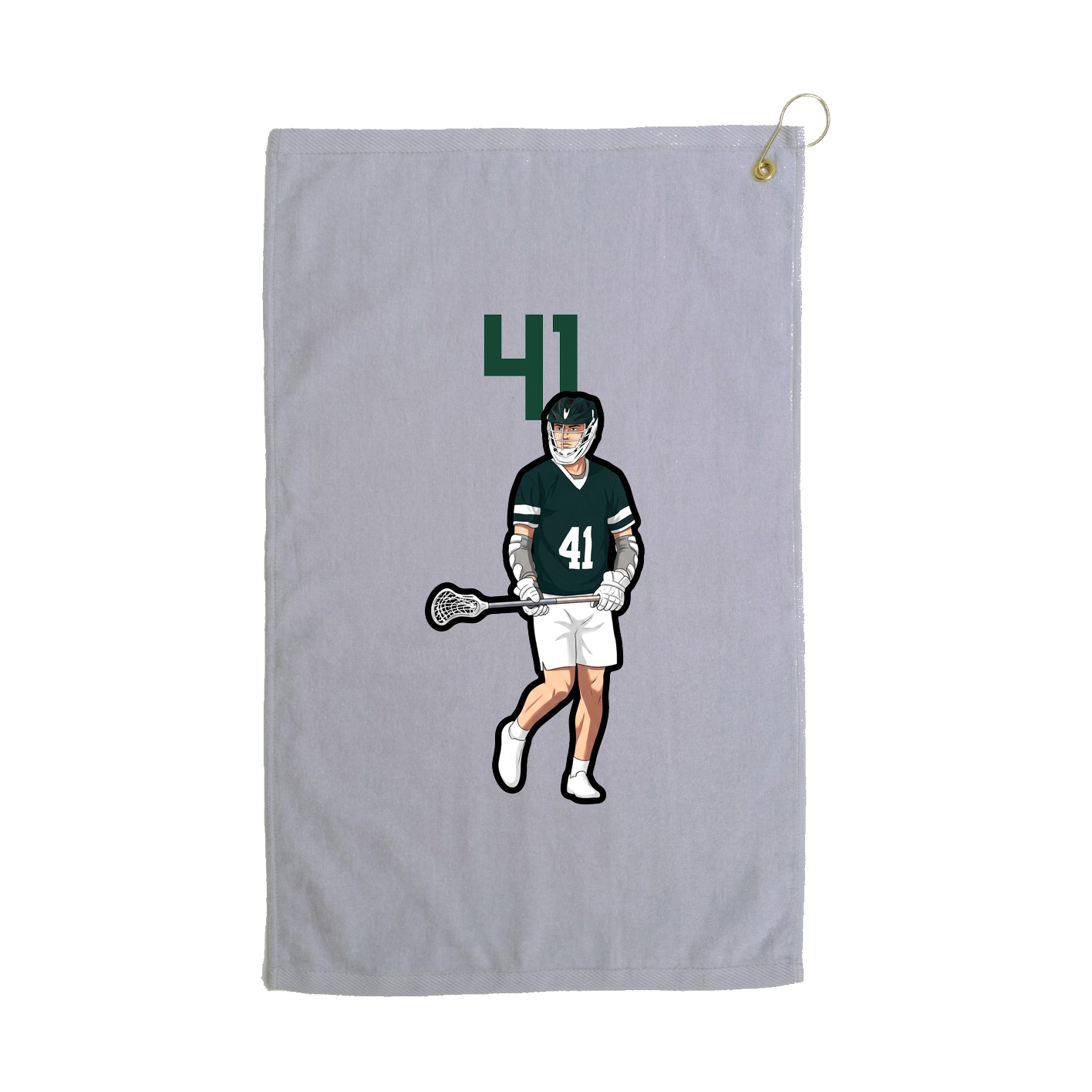 Golf Towel — Number Top in Grey