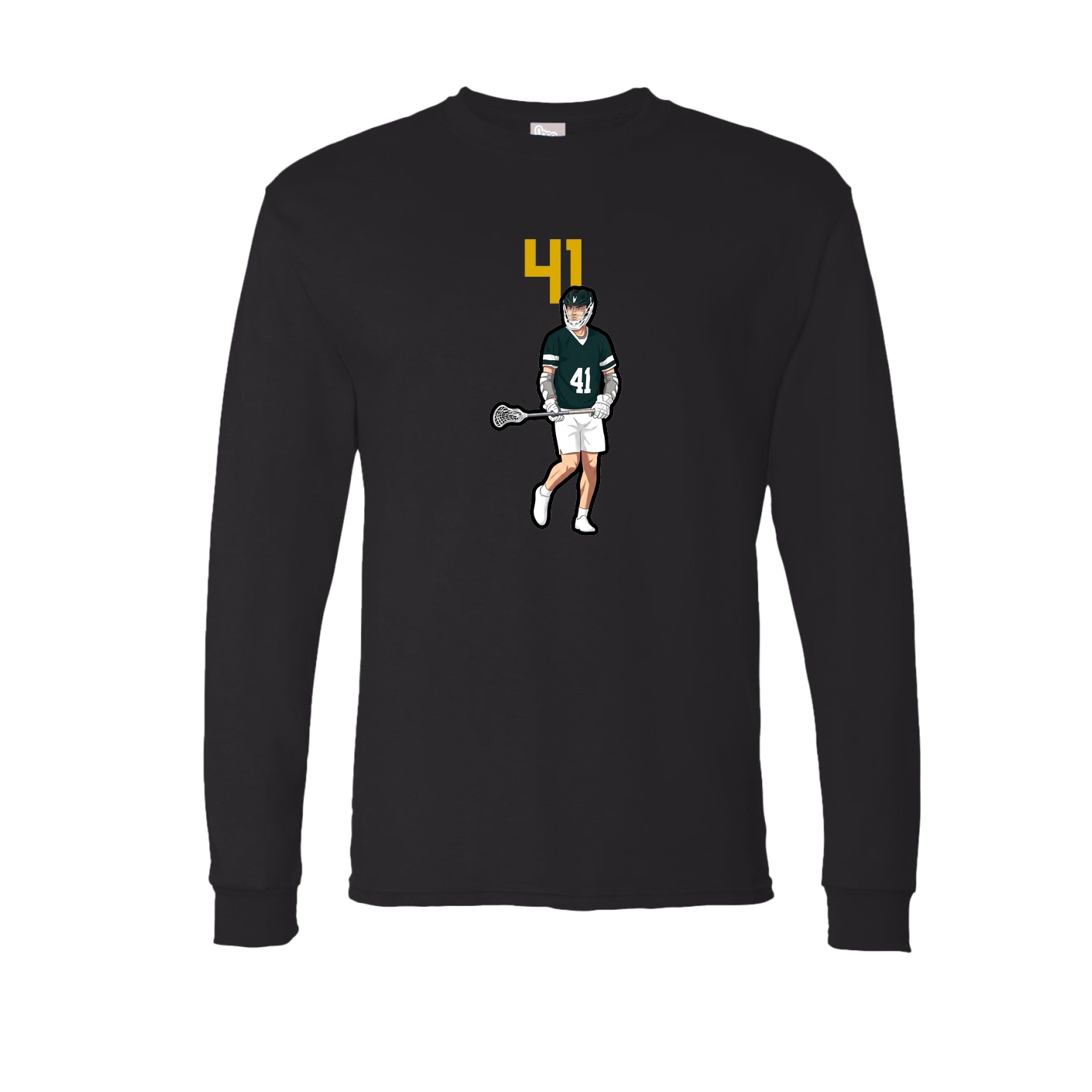Long Sleeve Tee — Number Top in Black
