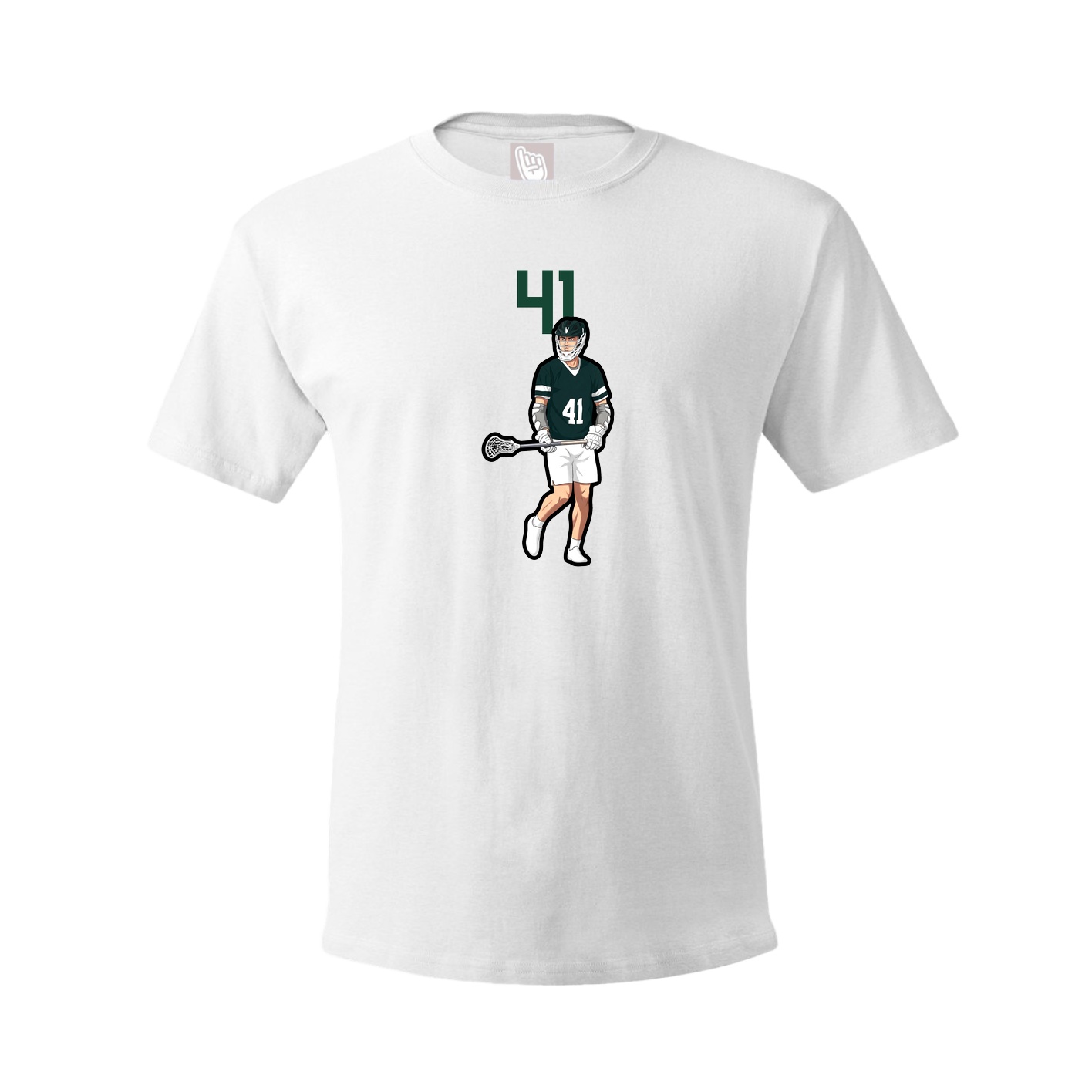 Youth Tee — Number Top in White