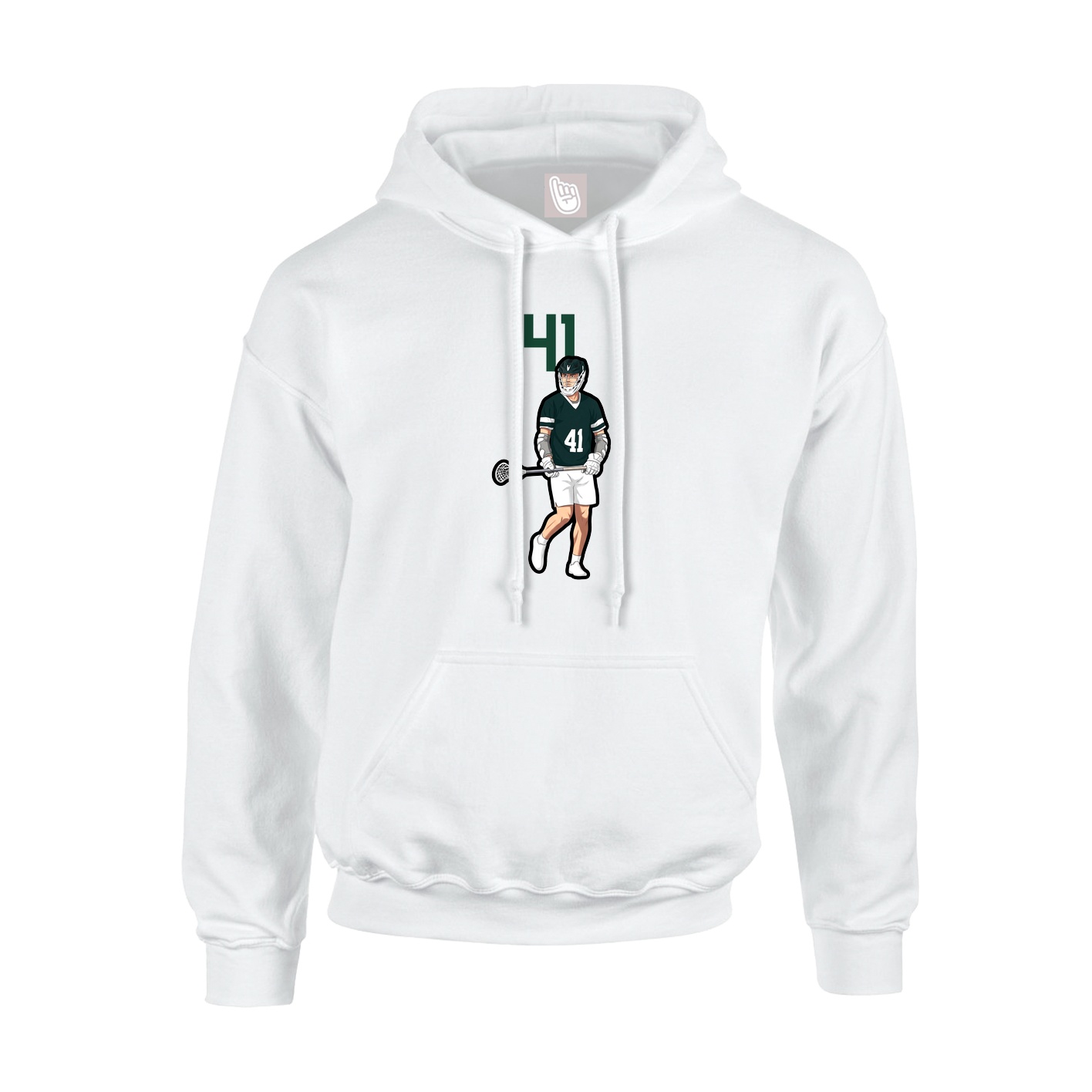 Hoodie — Number Top in White