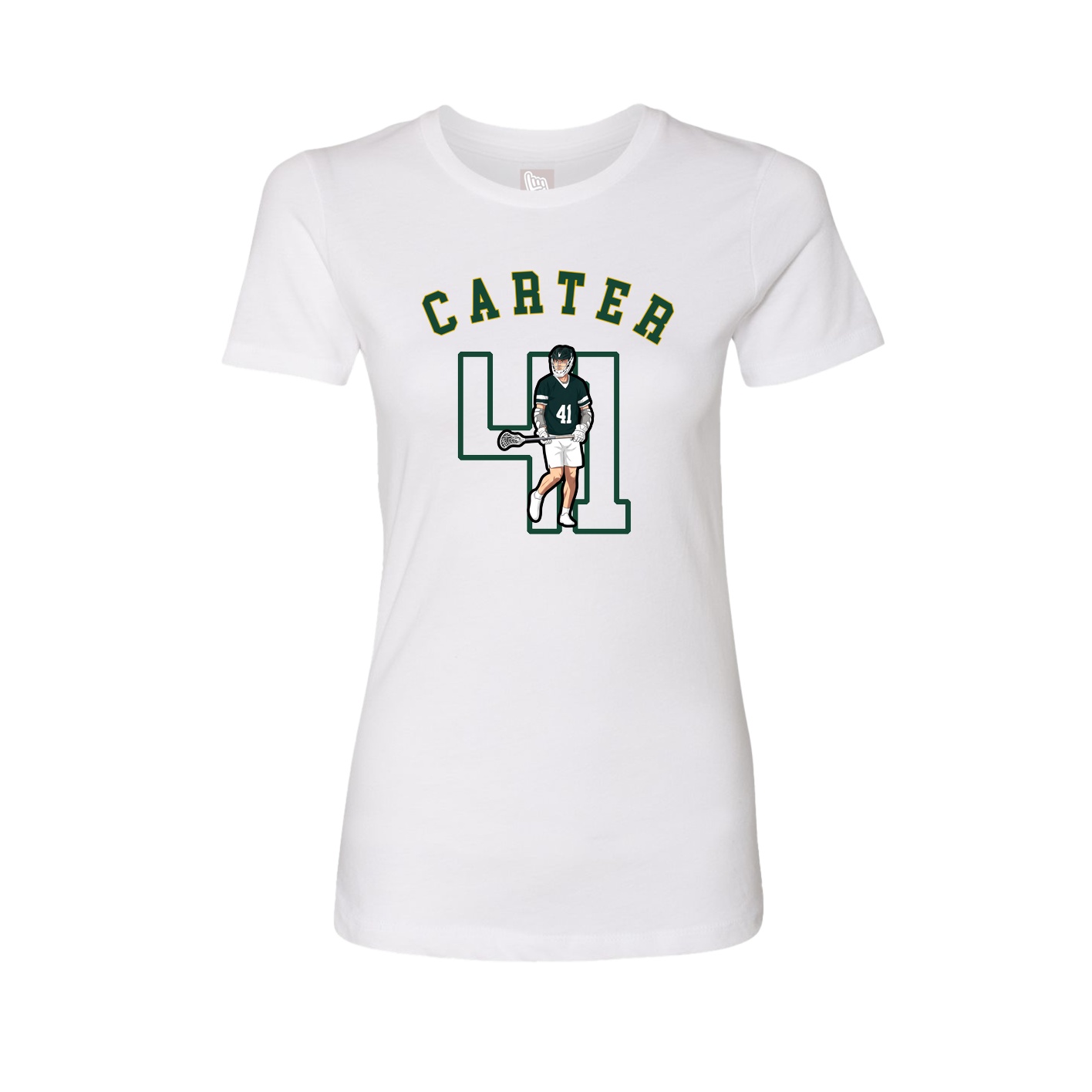 Fitted Women's Tee — Shirsey Arch in White