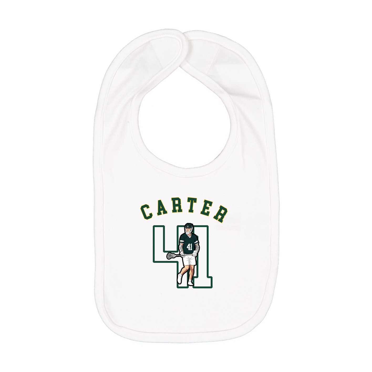 Infant Bib — Shirsey Arch in White