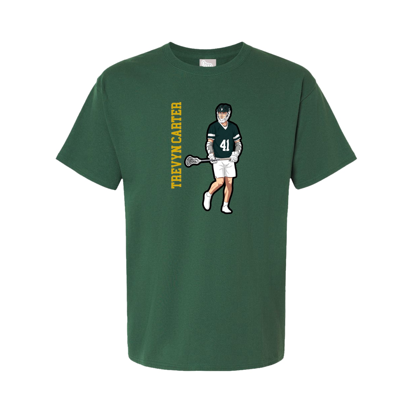 Tee — Name Vertical in Green
