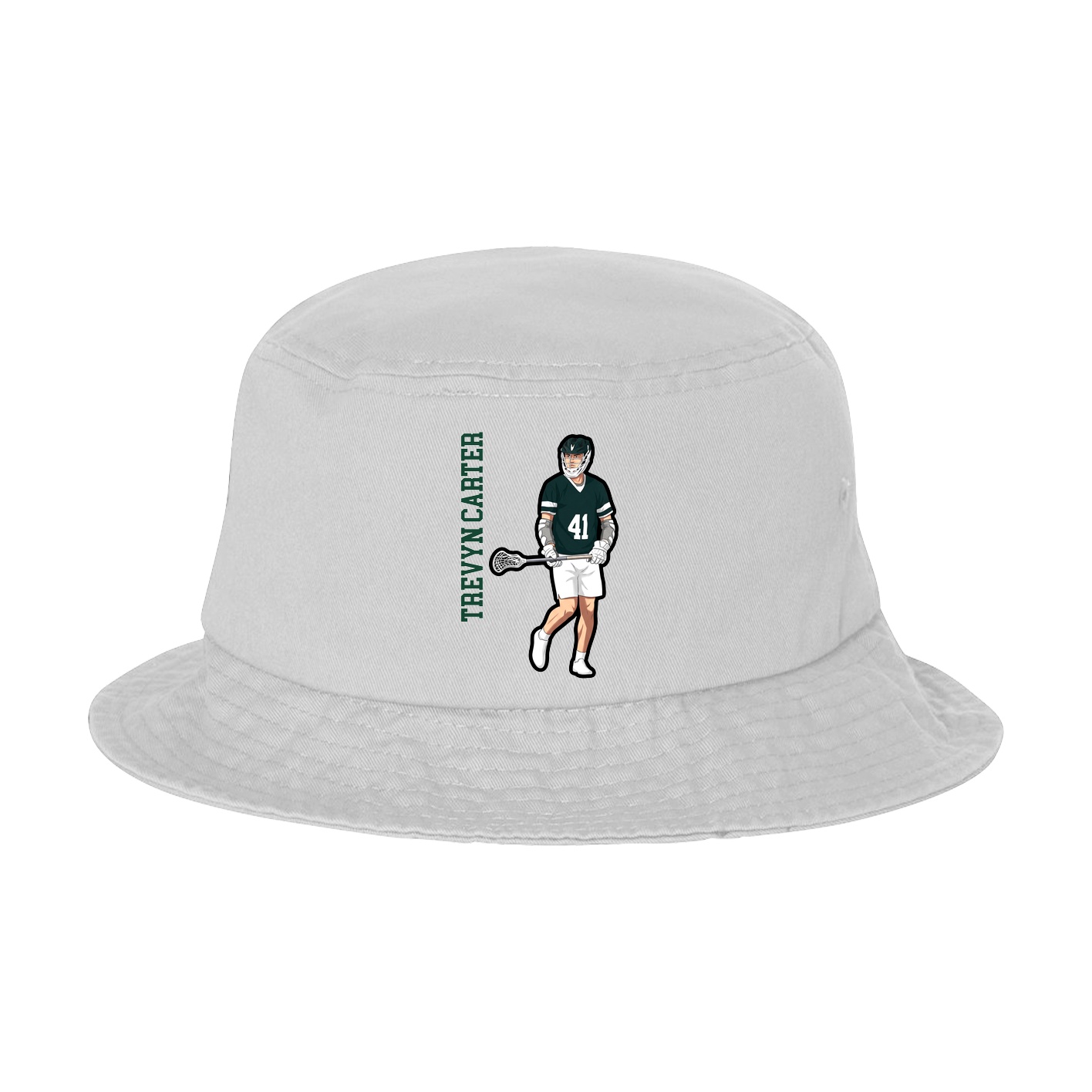 Bucket Cap — Name Vertical in White