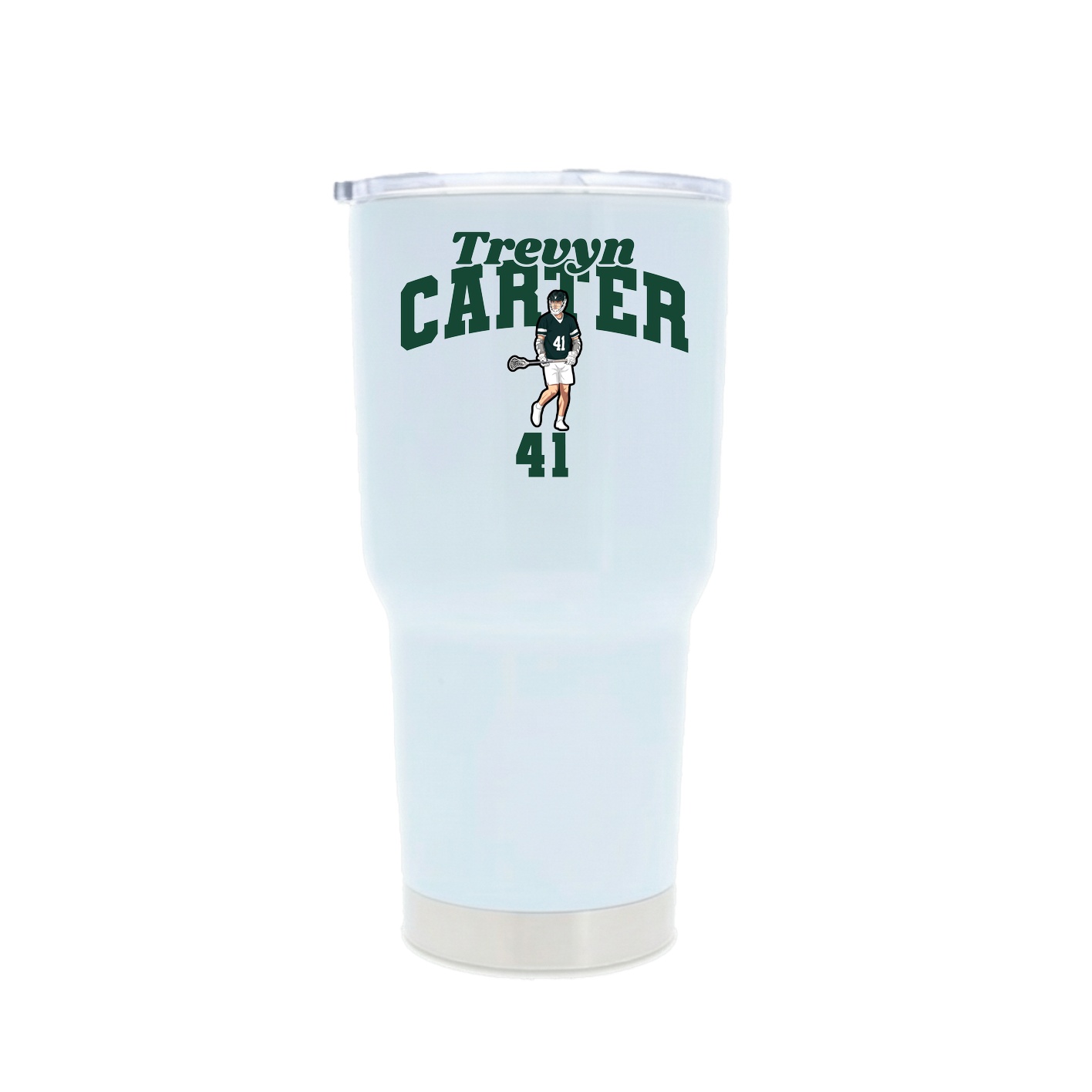 30oz Stainless Steel Tumbler — Signature Arch in White