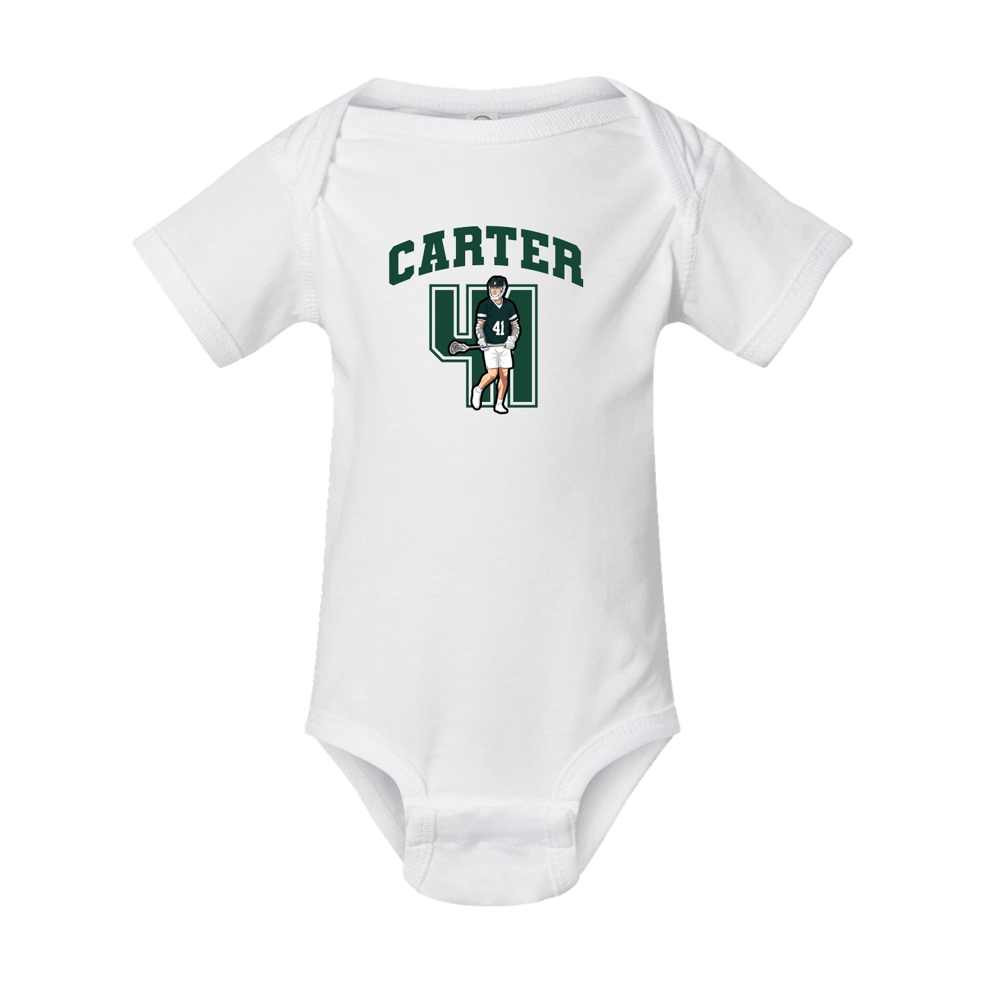Baby Onesie — Number in White