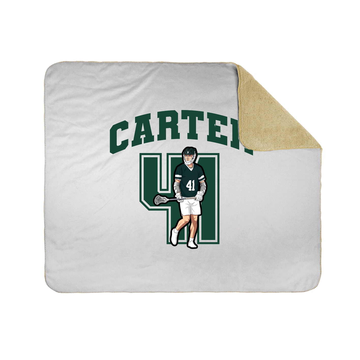 Throw Blanket — Number in White