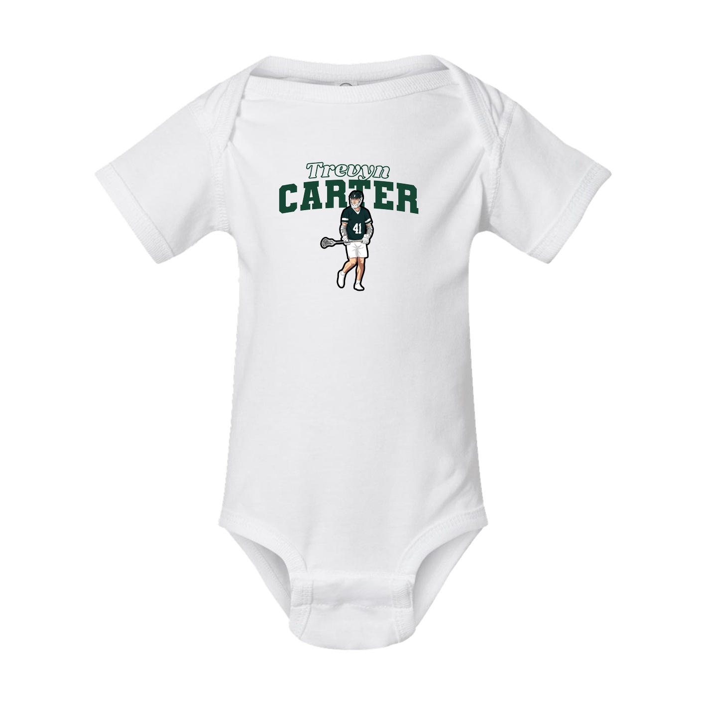 Baby Onesie — Name Arch in White