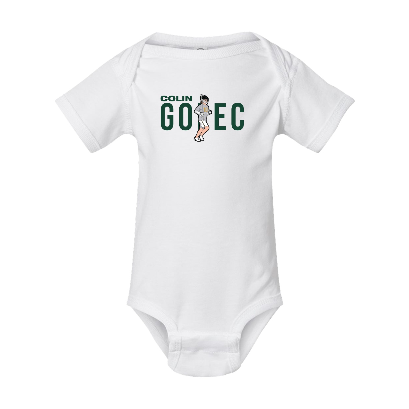 Baby Onesie — Player Name in White