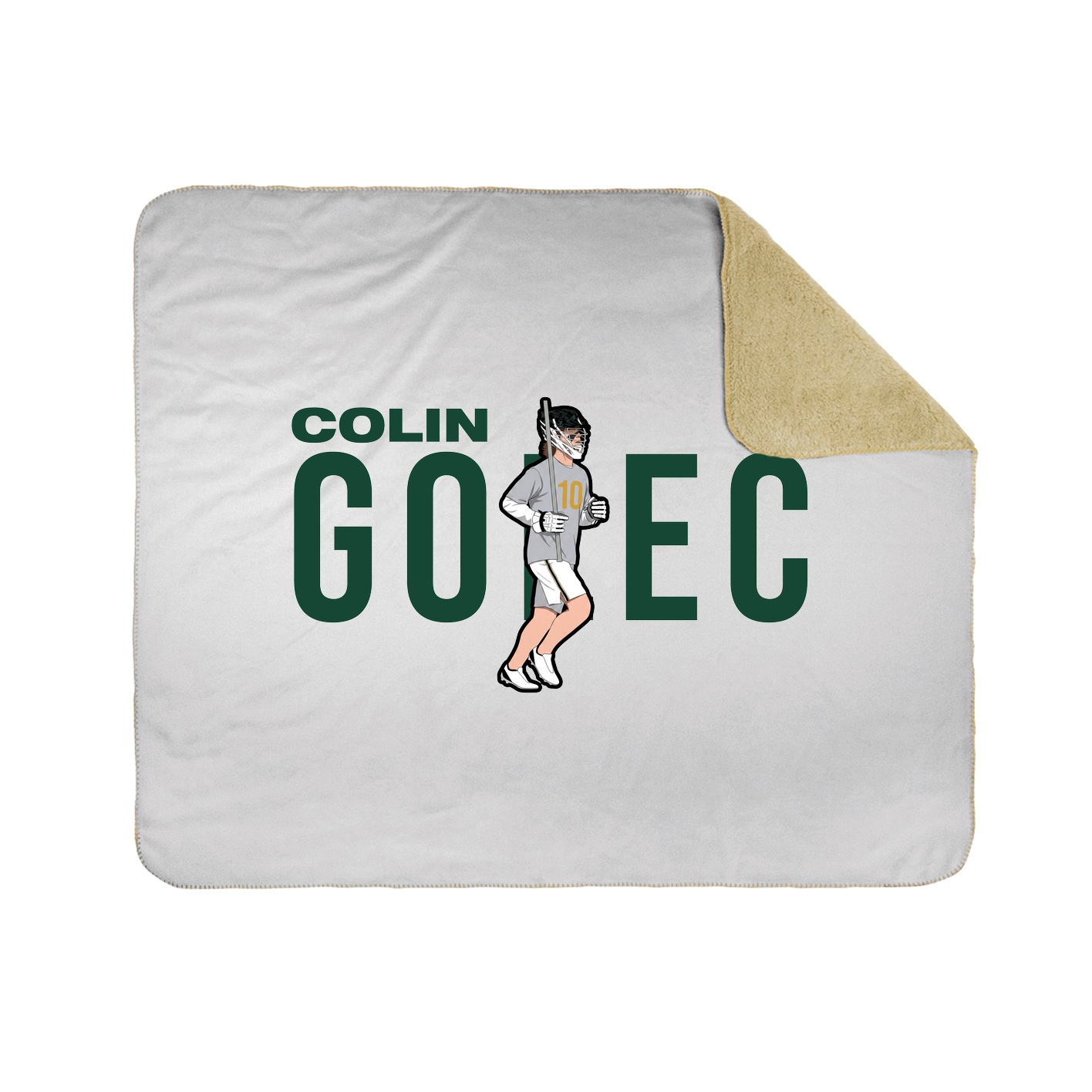 Throw Blanket — Player Name in White