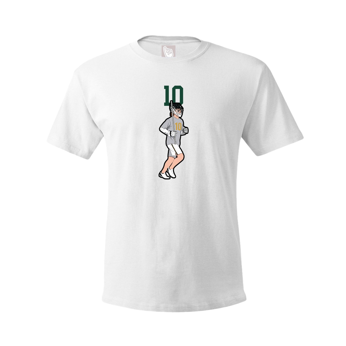 Youth Tee — Number Top in White