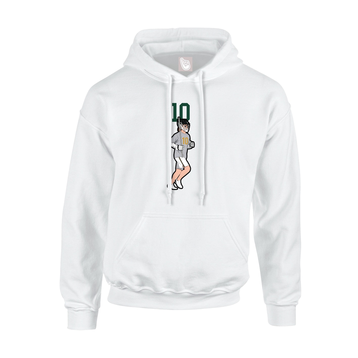 Hoodie — Number Top in White