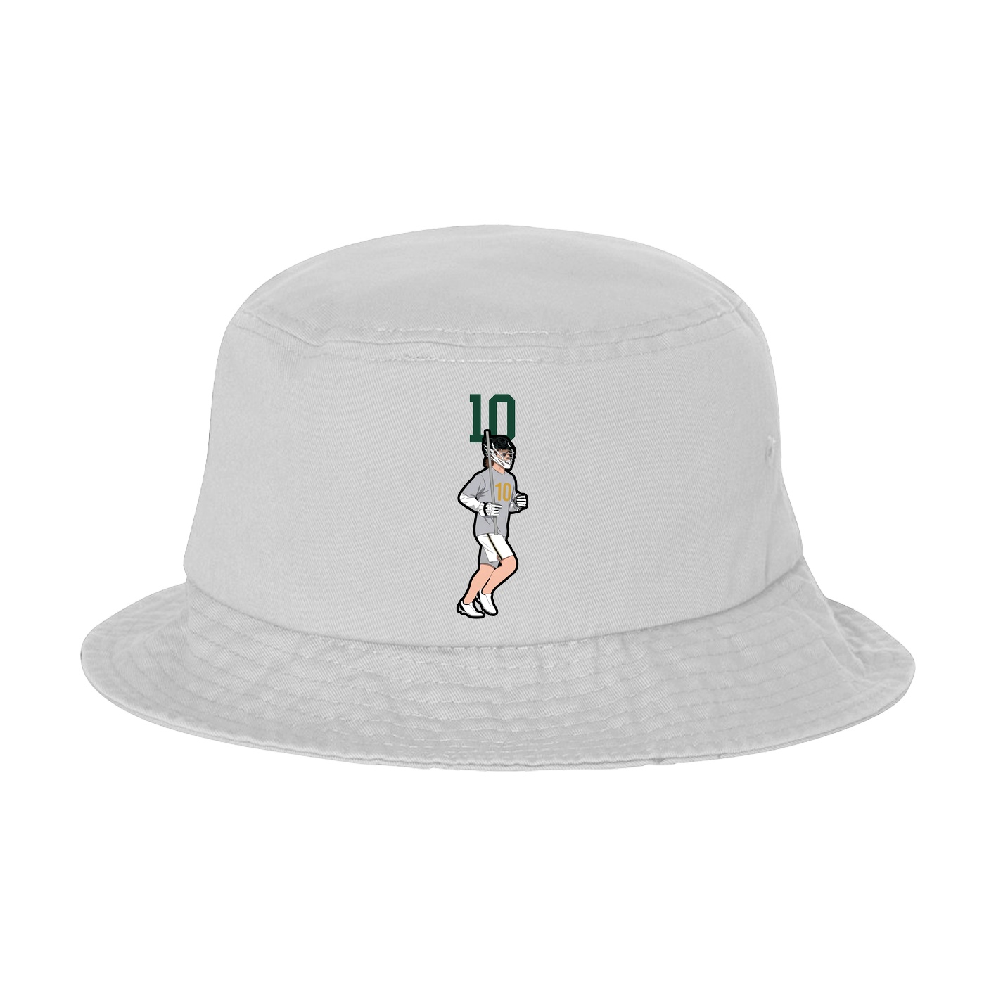 Bucket Cap — Number Top in White